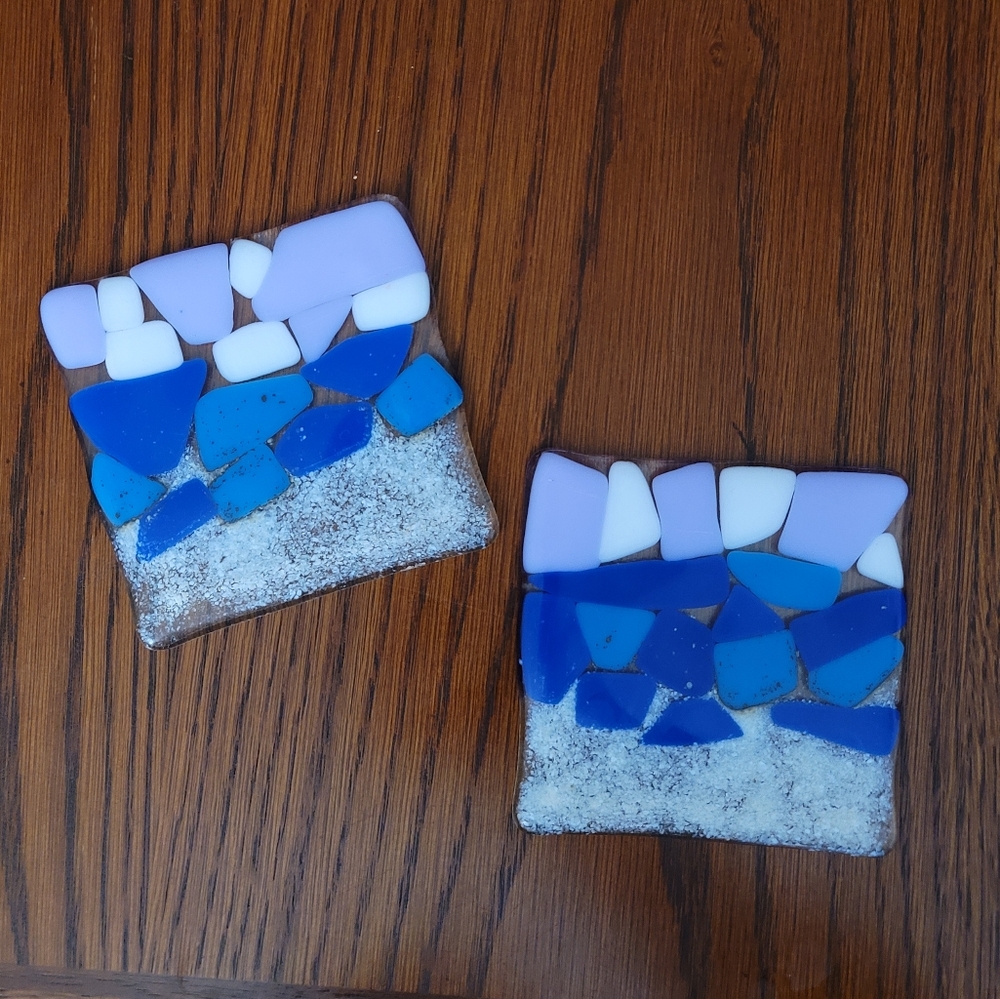 Limited edition-handmade blown glass coaster